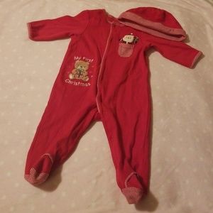 My 1st Xmas Footie w/Hat